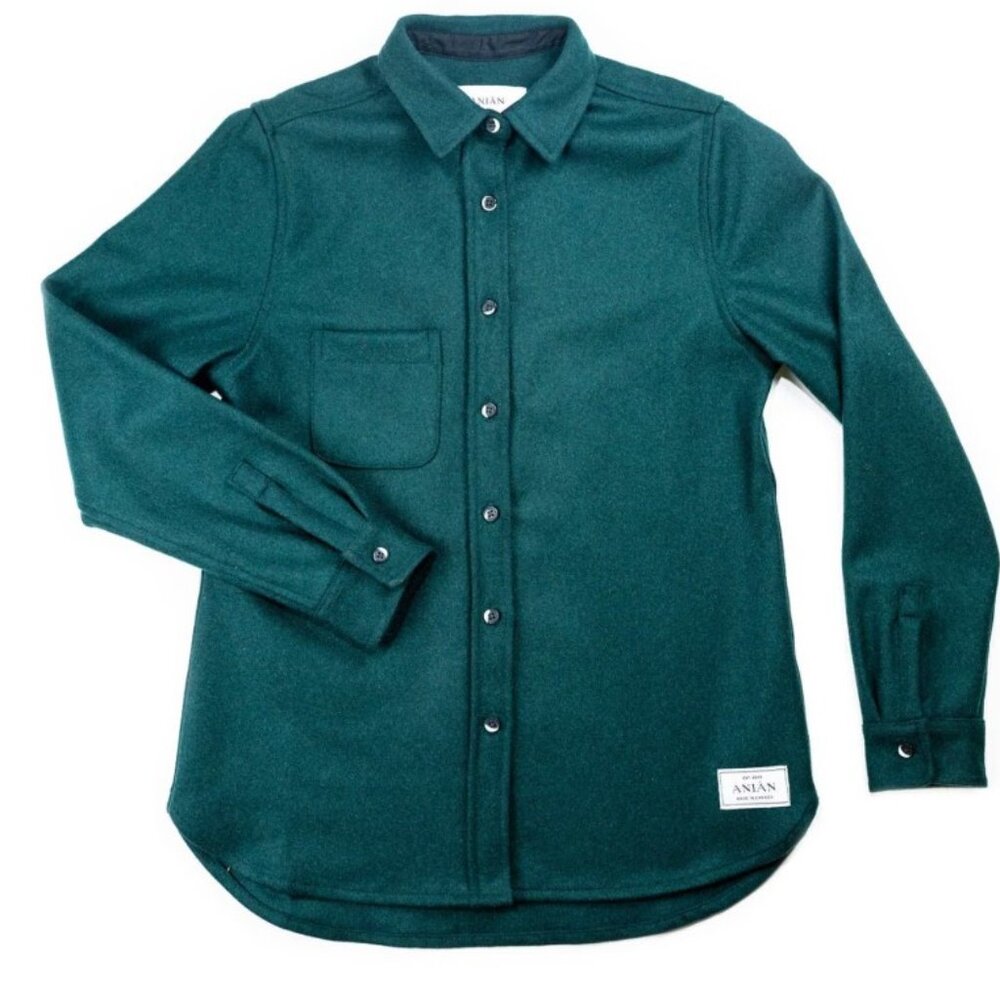 Anian Modern Melton Wool - XS Evergreen color